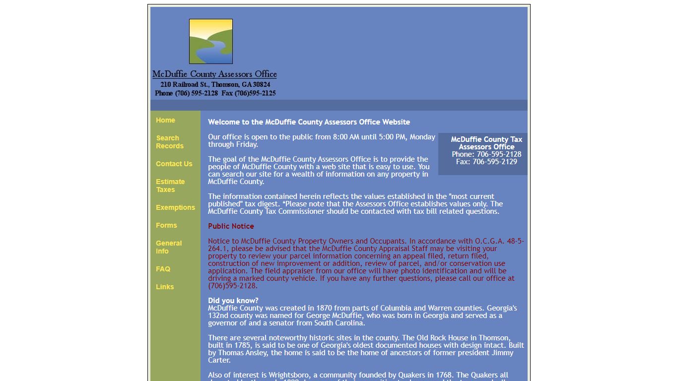 McDuffie County Assessor's Office - Schneider Geospatial